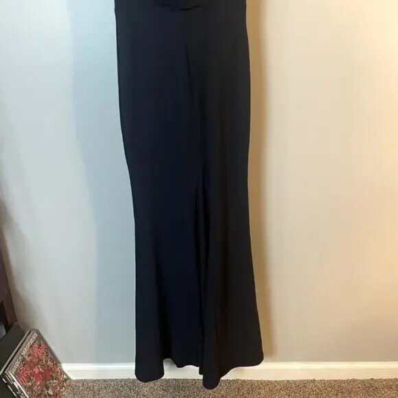 Lulu's Maxi Length Scoop Back Navy Blue Formal Gown Prom Dress Size Medium EUC - Picture 8 of 11